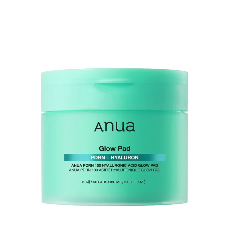 ANUA Glow Pad PDRN + Hyaluron dobbeltsidede toner pads, 60 stk.