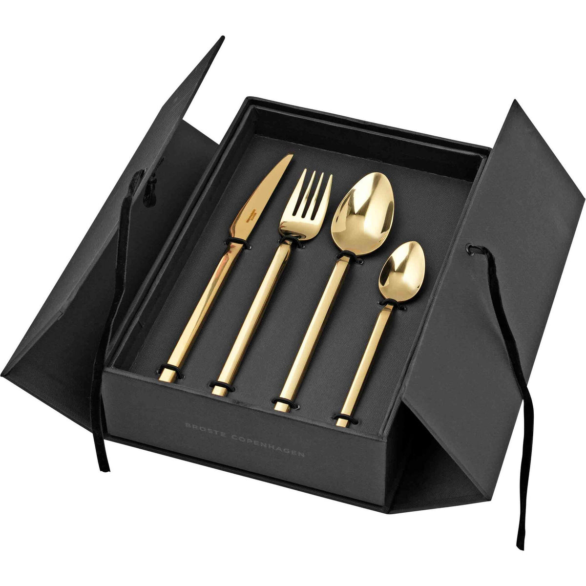 Broste Copenhagen Tvis bestiksæt i skinnende Titanium Rose Gold, 16 dele