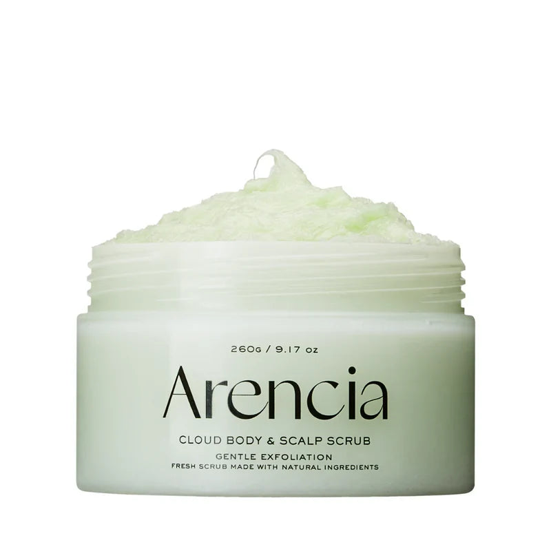 Arencia Fresh Cloud Body & Scalp Scrub i varianten Geranium & Primrose