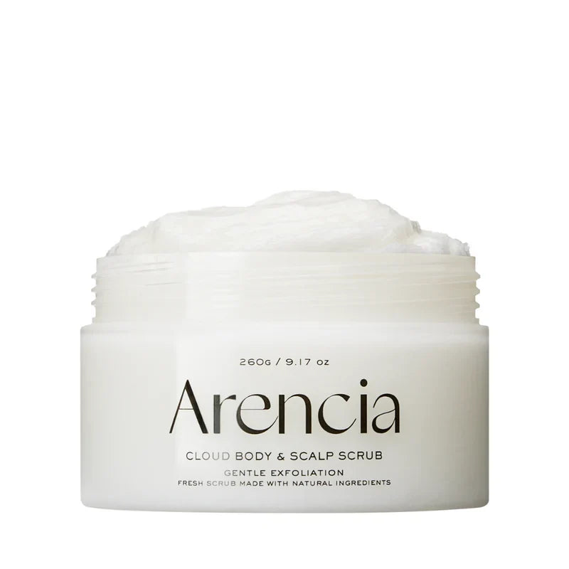 Arencia Fresh Cloud Body & Scalp Scrub i varianten White Tea & Neroli