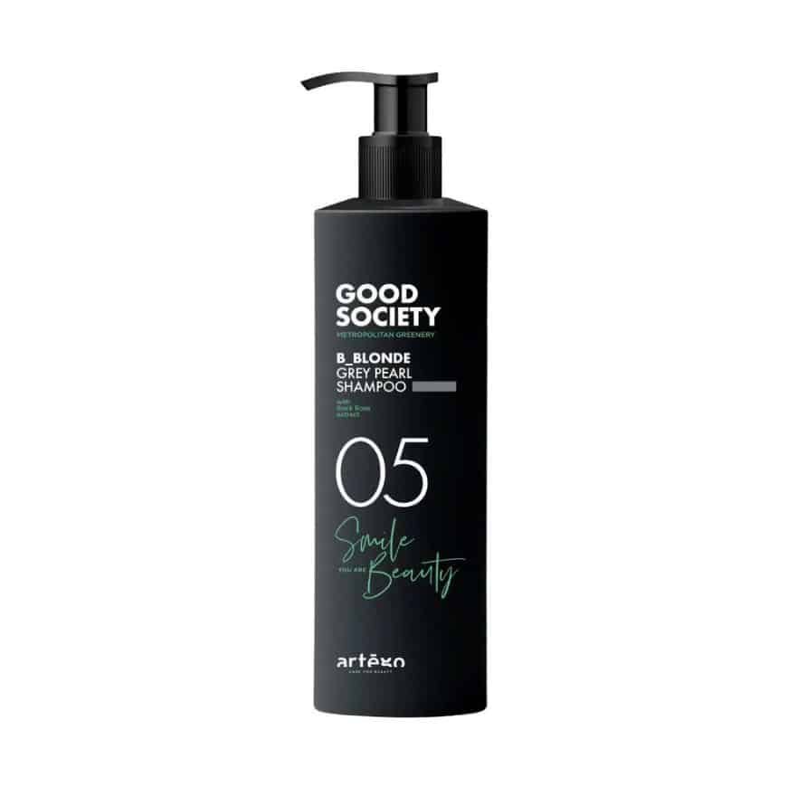 Artego Good Society B_Blonde Grey Pearl toningshampoo i stor flaske på 1000 ml