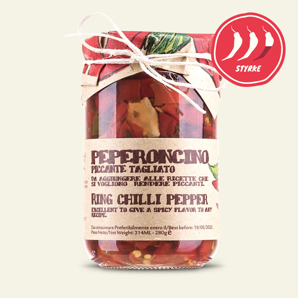 Artigiani dei Sapori skiveskårne chilifrugter, peperoncini fra Syditalien