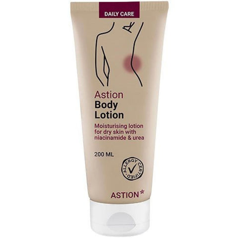 Flaske med Astion Pharma body lotion, 200 ml