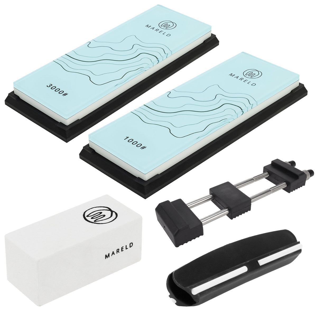 Mareld Akio Slipkit basic, sæt med slibesten til slibning af køkkenknive