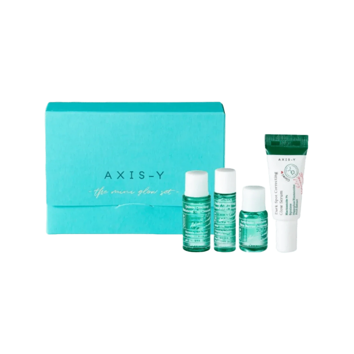 AXIS-Y The Mini Glow Set med hudplejeprodukter i rejsestørrelse