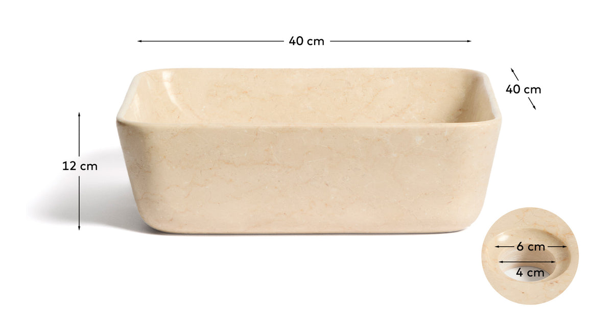 Se KAVE HOME Darnen bordplade håndvask, kvadratisk - beige marmor (40x40) ❤ Kæmpe udvalg i Kave Home - Køb online på udsalg og tilbud lige nu ❤ Meget billig fragt og hurtig levering: 1 - 2 hverdage - Varenummer: Boboonline-123678 og barcode / Ean: 8447305048610 på lager - Udsalg på Interiør,Badeværelsestilbehør,Håndvaske,
Interiør,
Badeværelsestilbehør,
Badeværelse,
Møbler i marmor Spar op til 51% - Over 785 kendte brands på udsalg