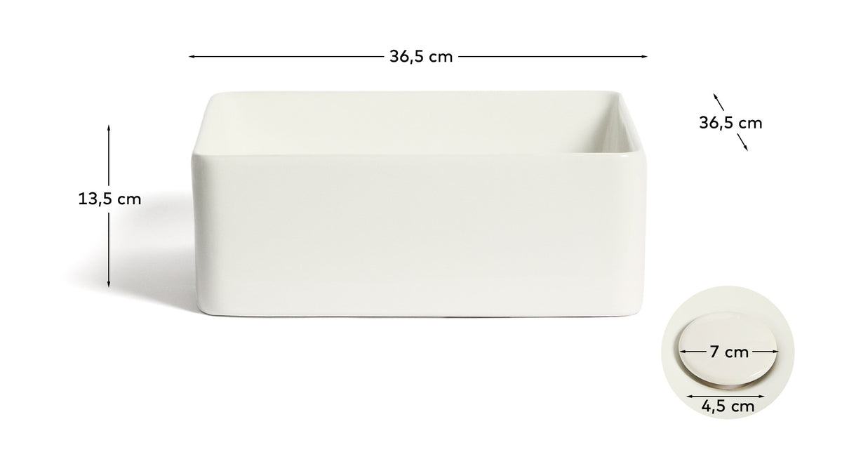 Se KAVE HOME Ovara bordvask, kvadratisk - hvid glaseret keramik (36,5x36,5) ❤ Kæmpe udvalg i Kave Home - Køb online på udsalg og tilbud lige nu ❤ Hurtig levering til lave fragtpriser - Varenummer: Boboonline-123838 og barcode / Ean: 8447305082584 på lager - Udsalg på Interiør,Badeværelsestilbehør,Håndvaske,
Interiør,
Badeværelsestilbehør,
Badeværelse Spar stort – op til 71% - Over 2.739 kendte brands på stort udsalg