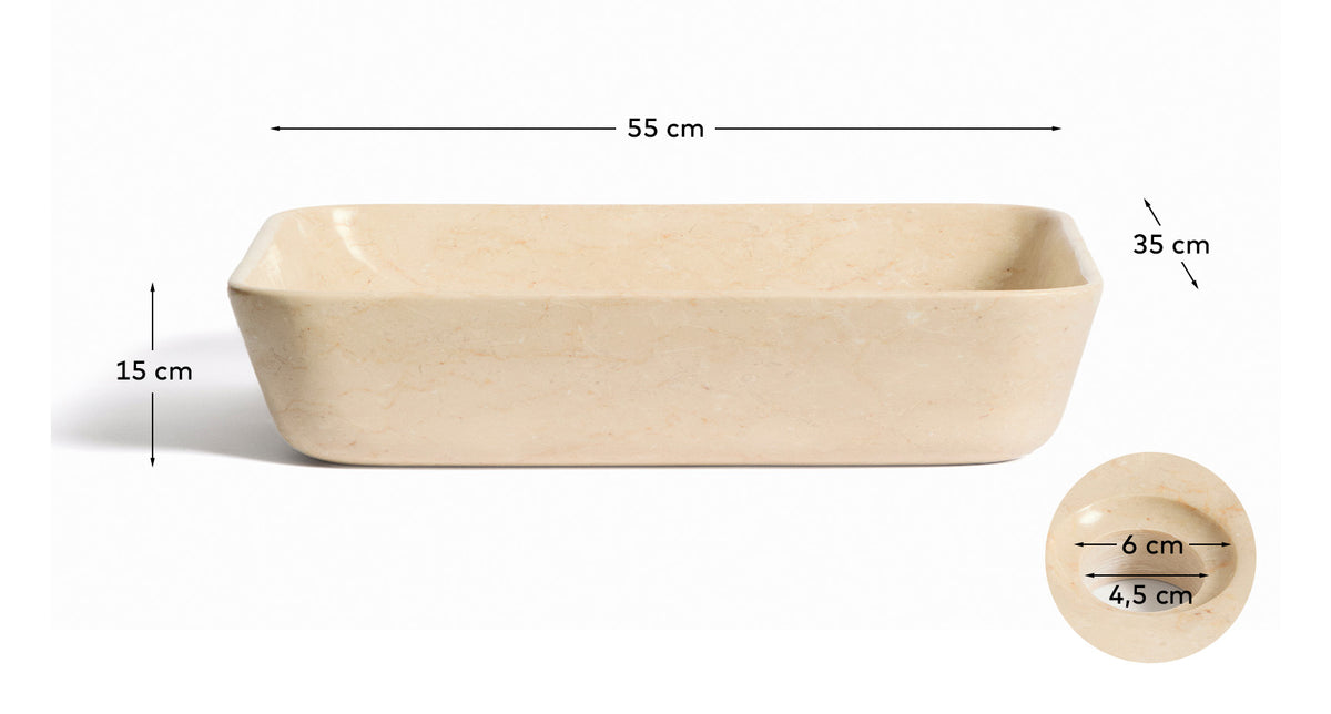 Se KAVE HOME Darnen bordplade håndvask, rektangulær - beige marmor (55x35) ❤ Kæmpe udvalg i Kave Home - Køb online på udsalg og tilbud lige nu ❤ Meget billig fragt og hurtig levering: 1 - 2 hverdage - Varenummer: Boboonline-123680 og barcode / Ean: 8447305097311 på lager - Udsalg på Interiør,Badeværelsestilbehør,Håndvaske,
Interiør,
Badeværelsestilbehør,
Badeværelse,
Møbler i marmor Spar op til 51% - Over 785 kendte brands på udsalg