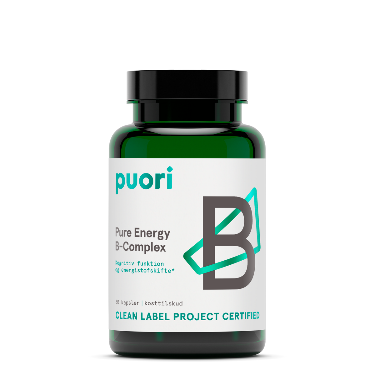 Puori Pure Energy B-Komplex i pakning med 60 kapsler