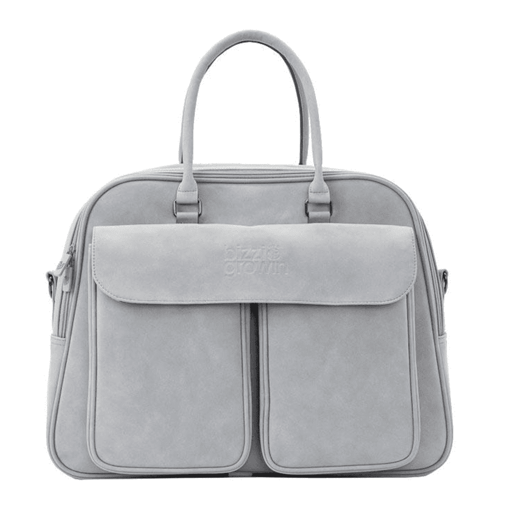 Bizzi Growin Pod pusletaske og rejseseng i farven Whisper Grey