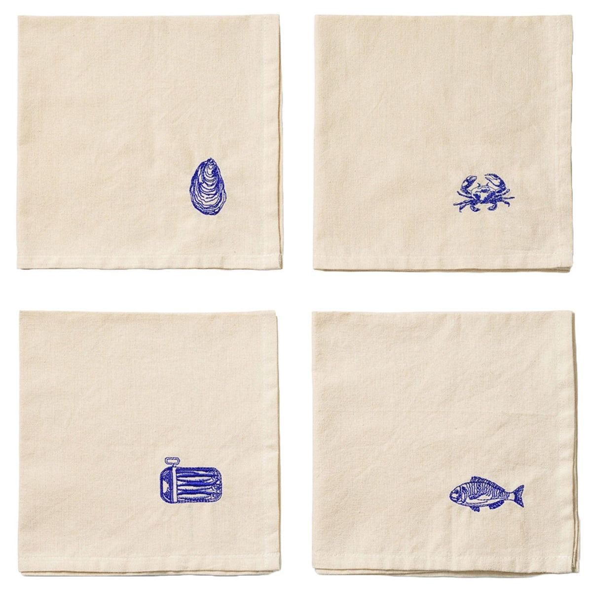 Midnatt La Mer stofservietter 40 x 40 cm, pakke med fire