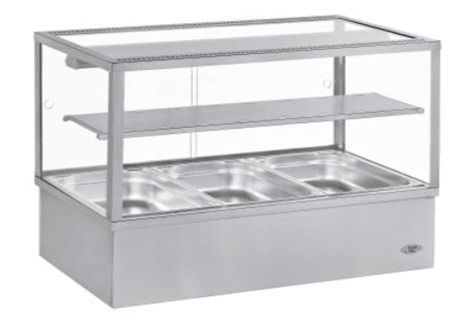 Roller Grill BMV30S panoramisk varmemontre i rustfrit stål til 3x 1/1 GN
