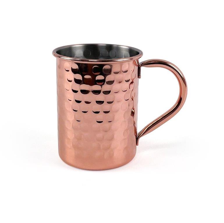 Hamret Moscow Mule krus i kobber fra Beaumont, lavet af rustfrit stål