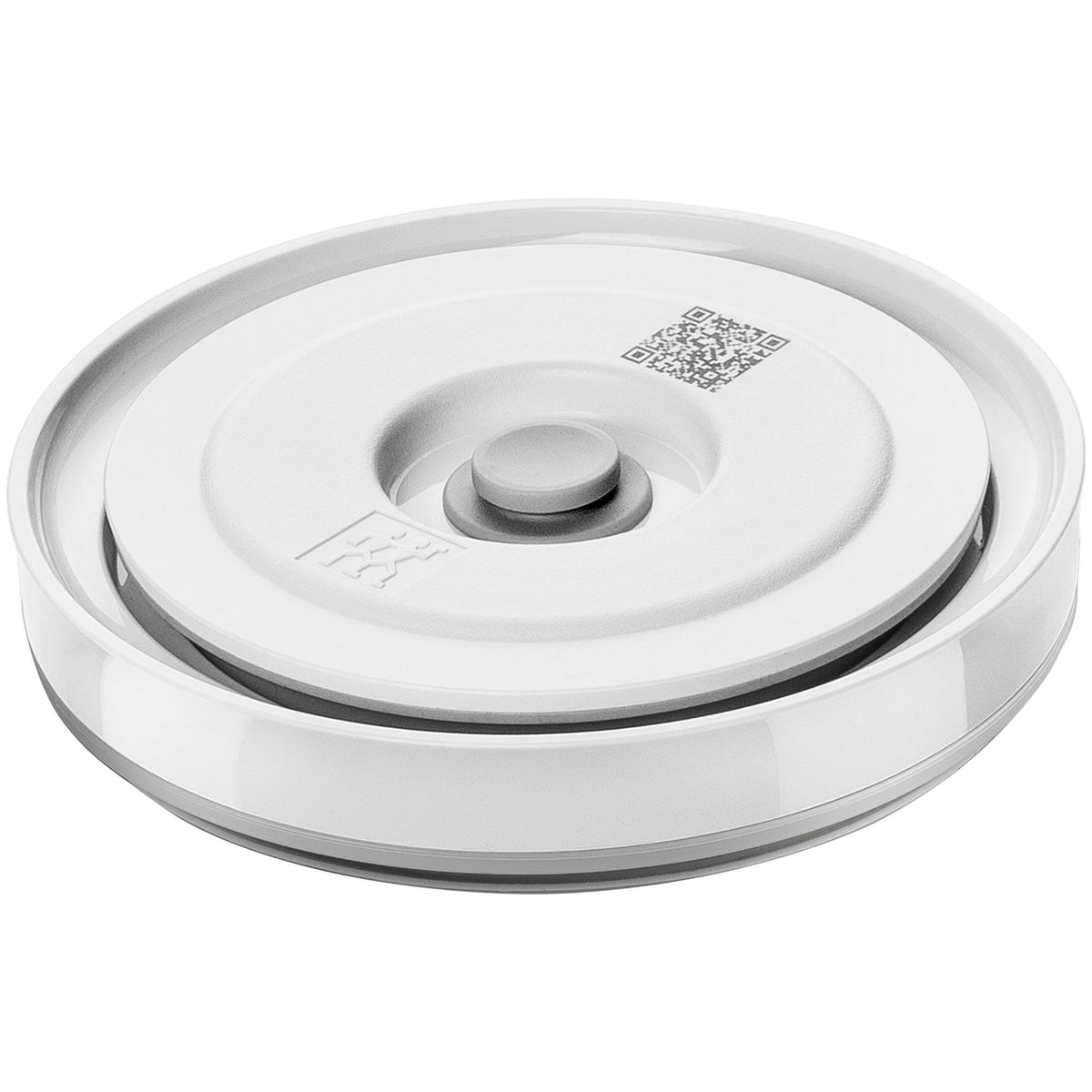 Hvidt Zwilling Fresh & Save vakuumlåg i størrelsen small med diameter på 12 cm