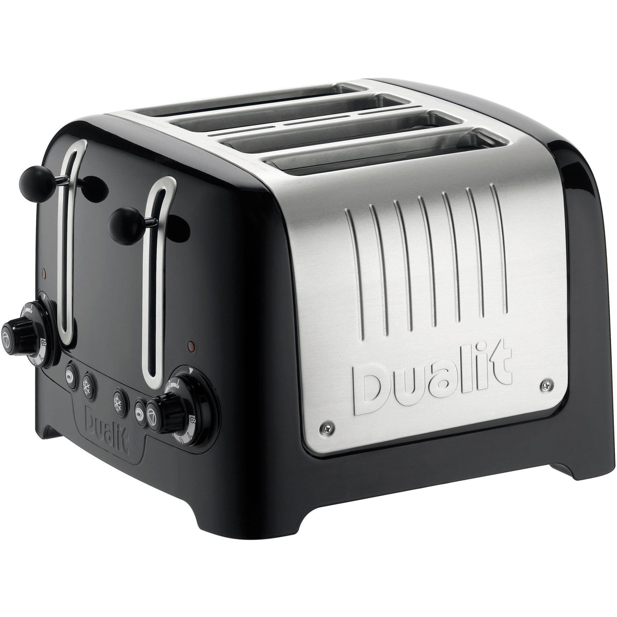 Sort Dualit Lite brødrister med fire slots og high gloss finish