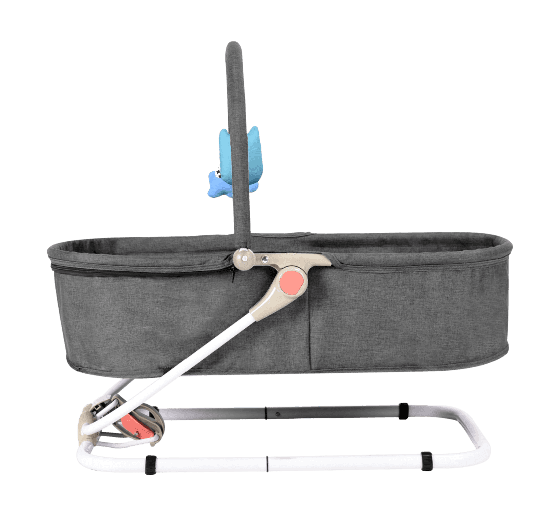 Basson Baby 2-i-1 babybouncer skråstol med legebøjle og legetøj