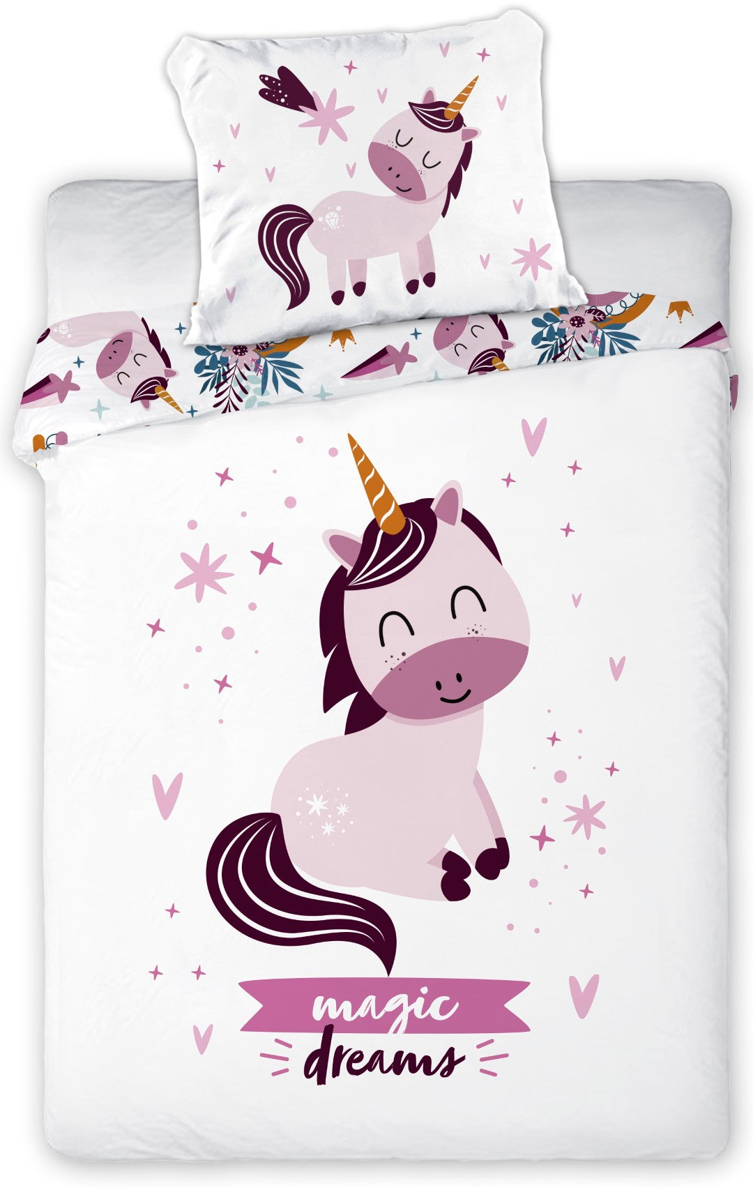 Se Baby Magisk Unicorn Junior Sengetøj 100x135 cm - 100 procent bomuld ✔ Kæmpe udvalg i Bolig Magasin - Køb online på udsalg og tilbud lige nu ✔ Meget billig fragt og hurtig levering - Varenummer: MMAction-2220122 og 5904541925189 på lager - Udsalg på Junior Sengetøj Få op til 69% i rabat - Over 1.798 mærker samlet på udsalg