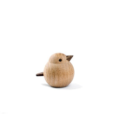 Dekorativ Baby Sparrow-fugl i lys eg fra Novoform