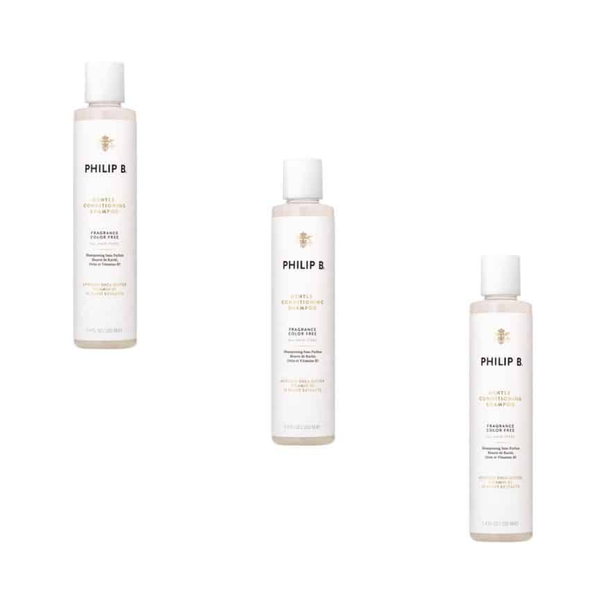 Tre flasker Philip B Gentle Conditioning Shampoo à 220 ml