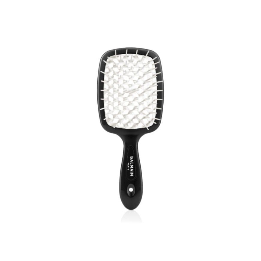Balmain Black Detangling Brush, sort hårbørste med bløde nylonbørster