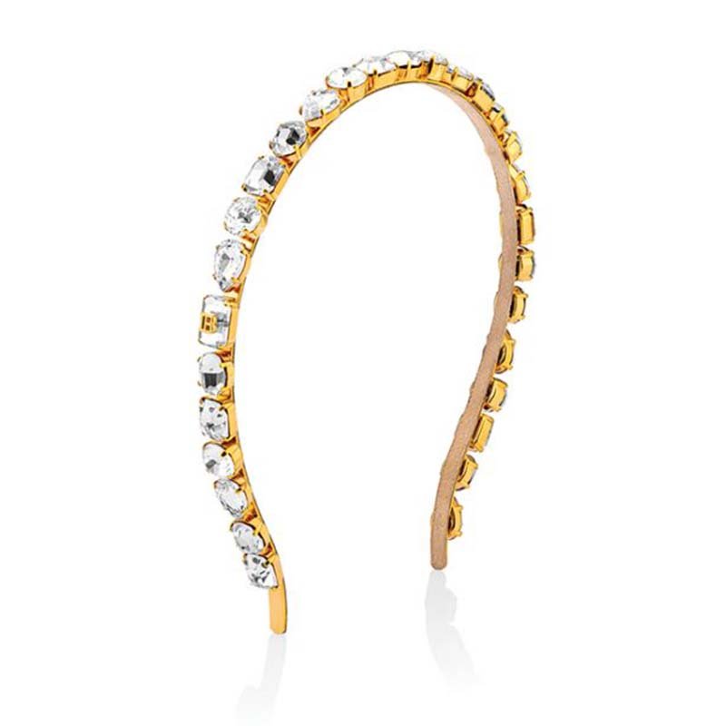 Balmain Eclat Headband Small hårbøjle med Swarovski-krystaller og forgyldt bøjle