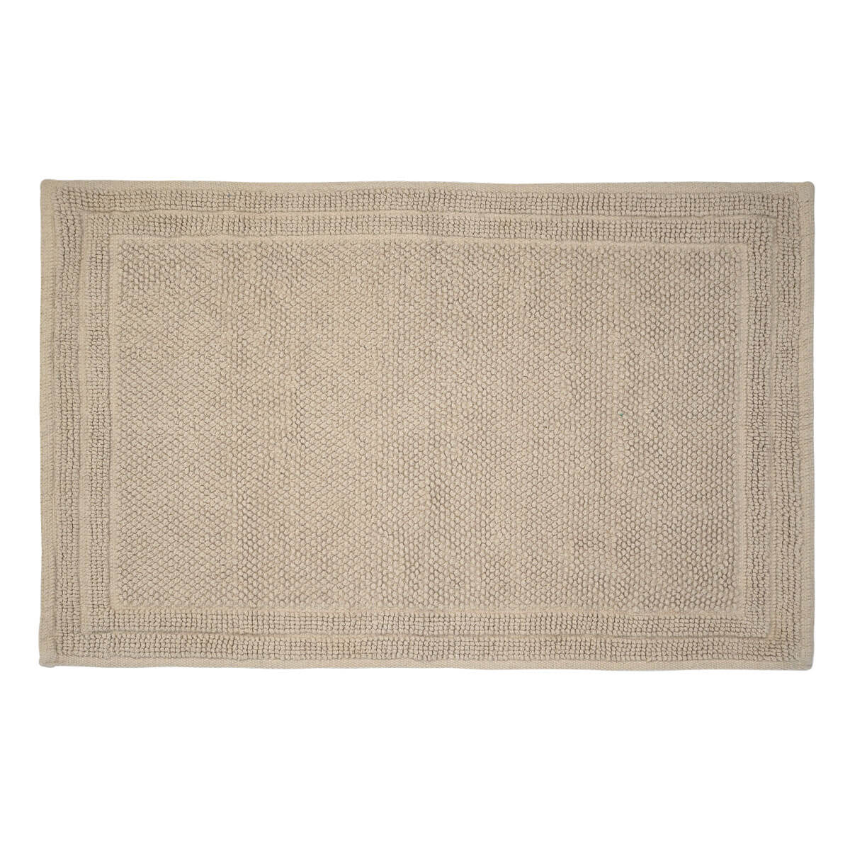 Beige Fjord bademåtte i bomuld, 50 x 80 cm