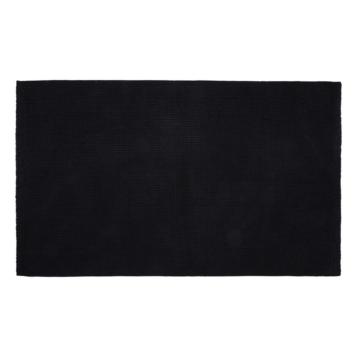 Sort Fjord bademåtte i bomuld, 50 x 80 cm