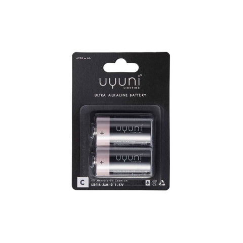To Uyuni C-batterier af typen ultra alkaline til LED-bloklys