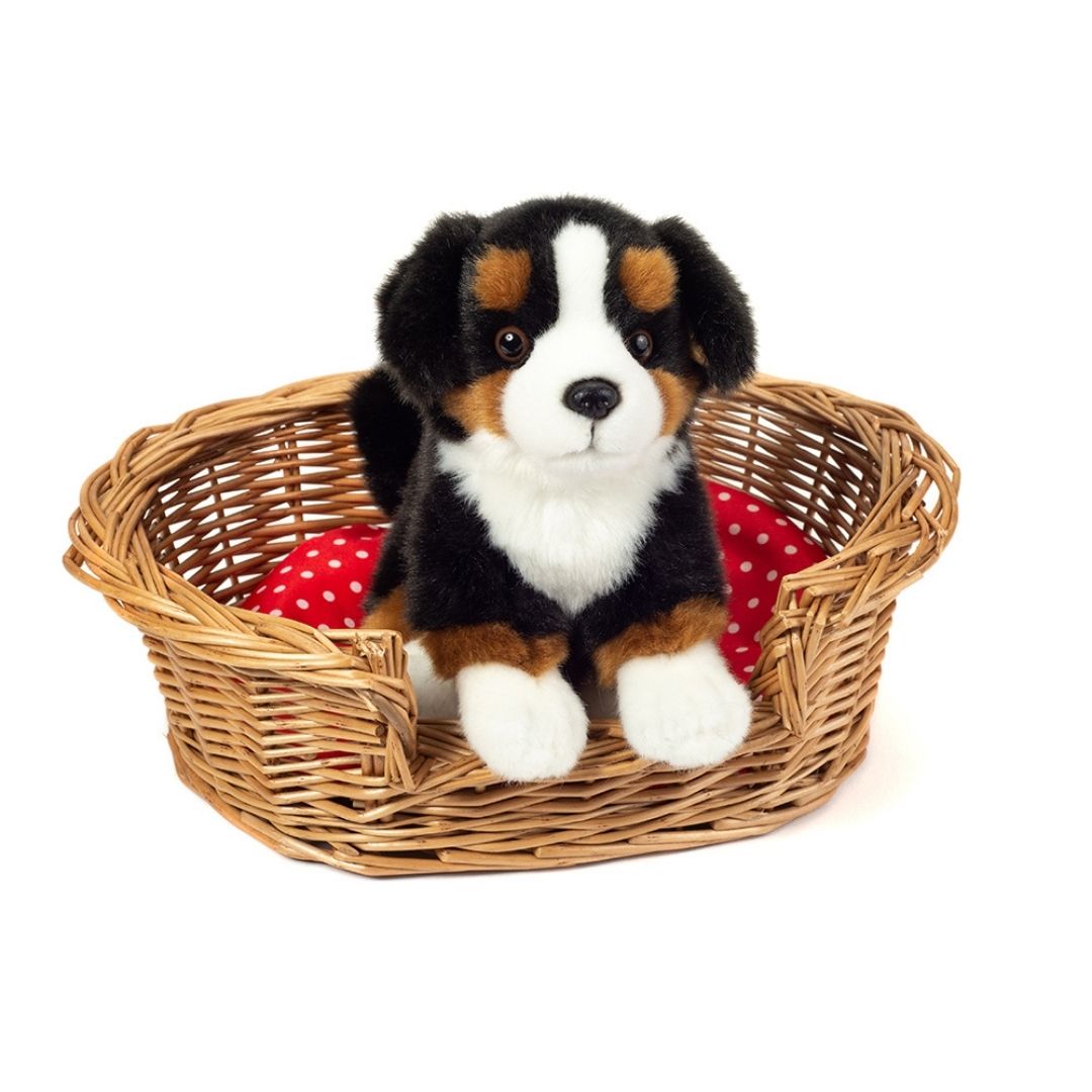 Blød Berner Sennen hvalp som bamse fra Teddy Hermann, legetøjshund