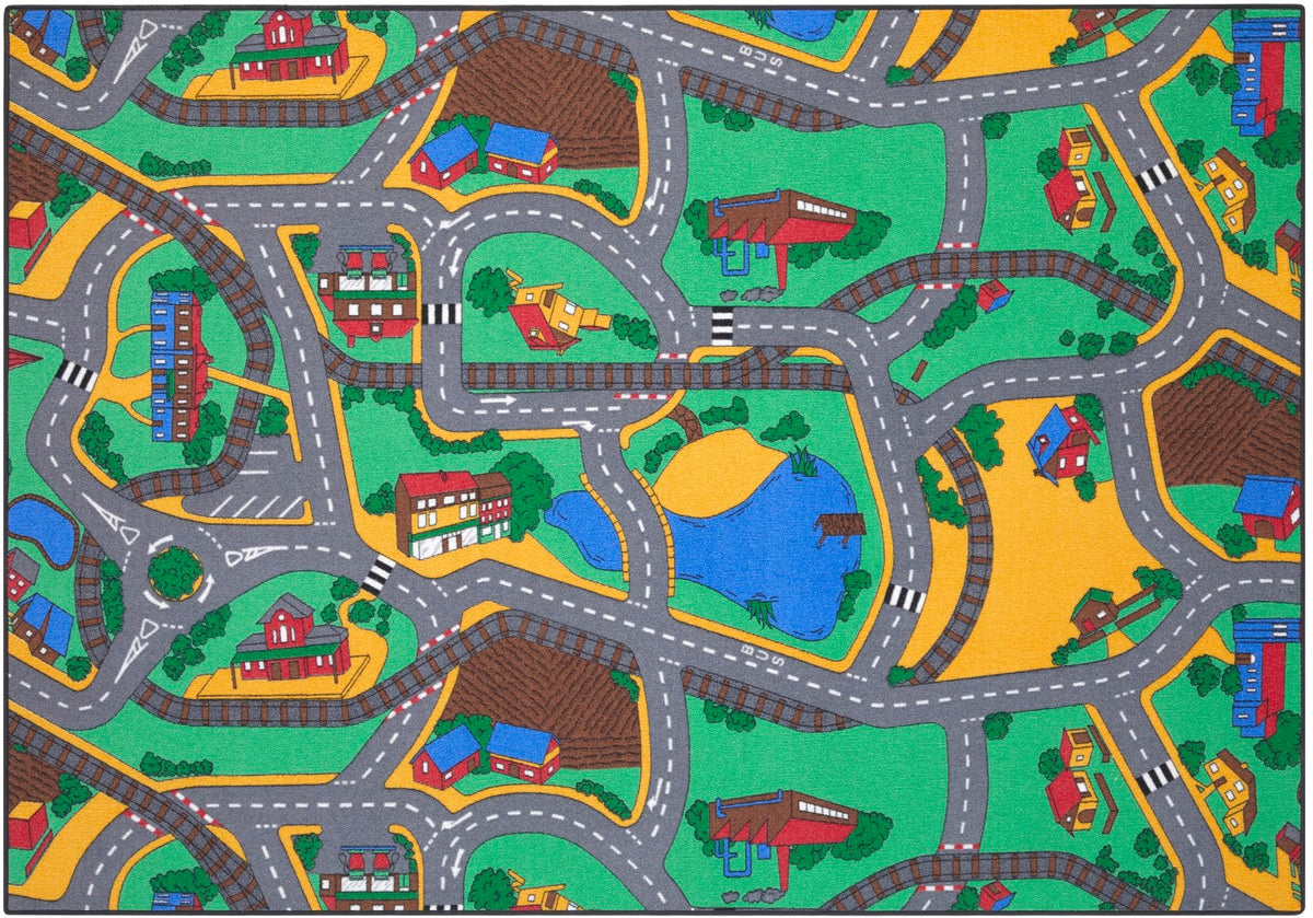 Bil legetæppe Playtime fra Associated Weavers, 140 x 200 cm, til børneværelset