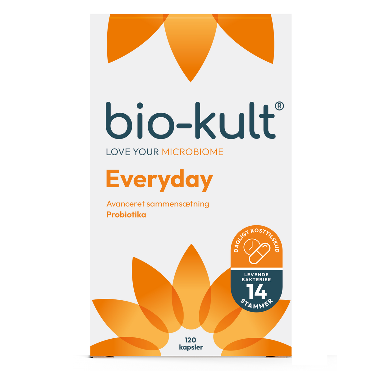 Pakning med Bio-Kult Everyday Probiotika kosttilskud, 120 kapsler