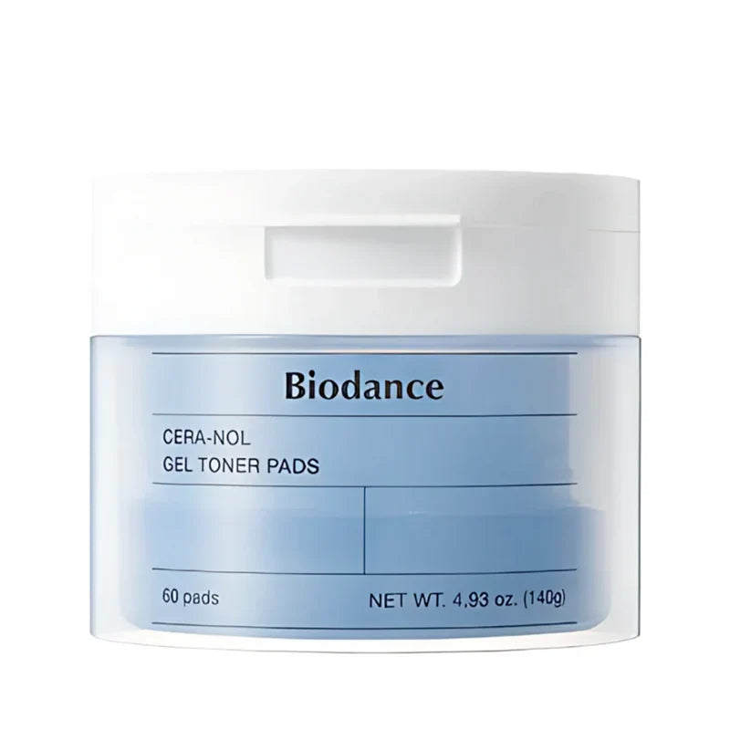 Biodance Cera-nol Gel Toner Pads, pakke med 60 gel-pads med hyaluronsyre og ceramider