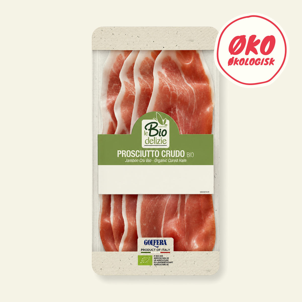 Biodelizie Prosciutto Crudo Riserva, økologisk rå skinke til pizza