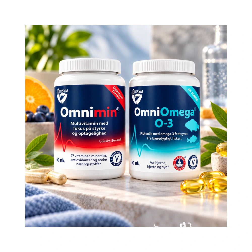 Biosym Daglig Basis Duo kosttilskudspakke med Omnimin og OmniOmega O-3
