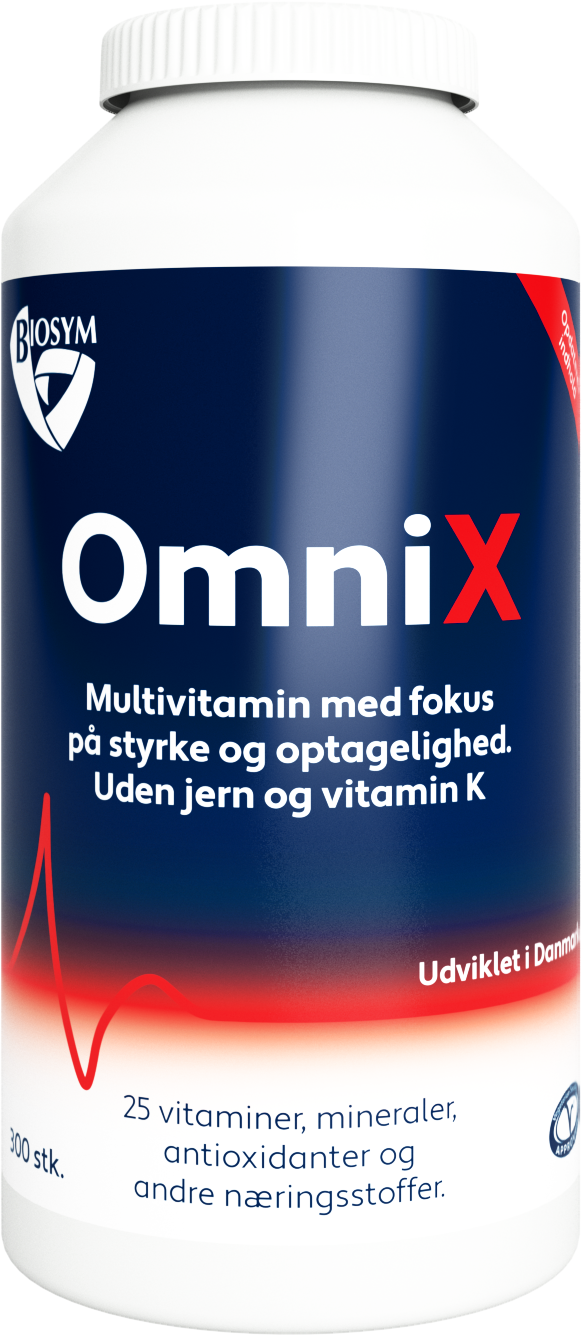 Biosym OmniX kosttilskud, stor pakke med 300 tabletter