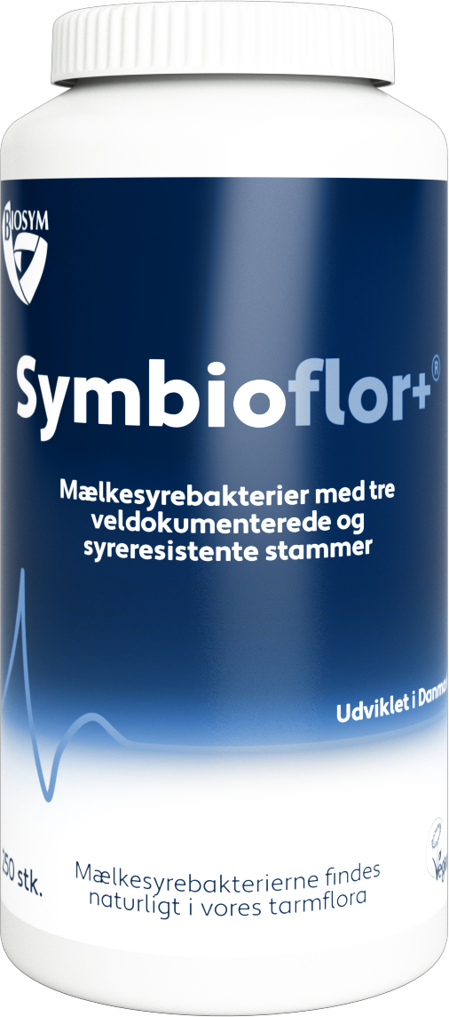 Biosym Symbioflor+ mælkesyrebakterier, stor pakning med 250 kapsler