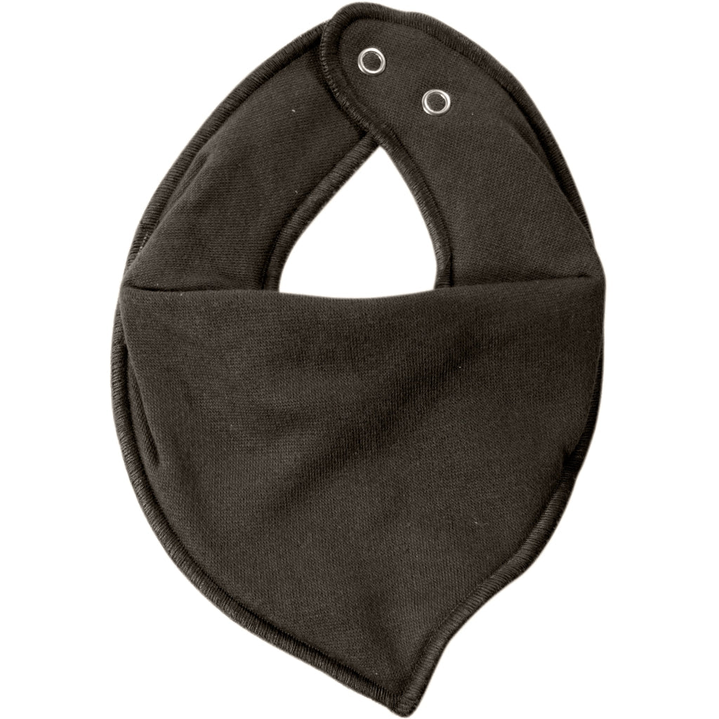 Mikk-Line hagesmæk med spids i farven Black Olive med trykknapper
