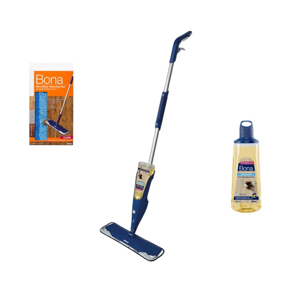 Bona pakkeløsning med Premium Spray Mop til olierede trægulve