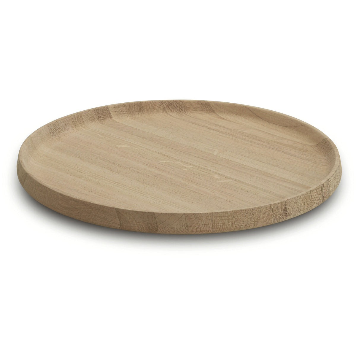 Rundt Skagerak Nordic Tray fad i eg med diameter 45 cm og høj kant