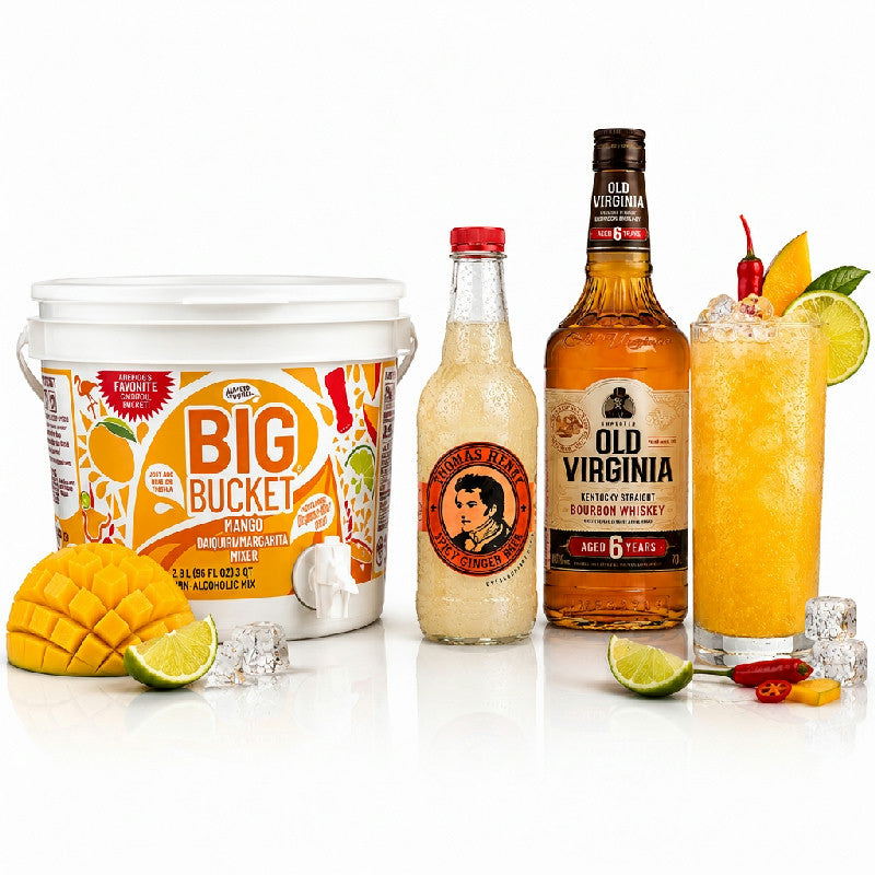Big Bucket Mango Buck drinkspakke til frozen cocktail med mango og bourbon