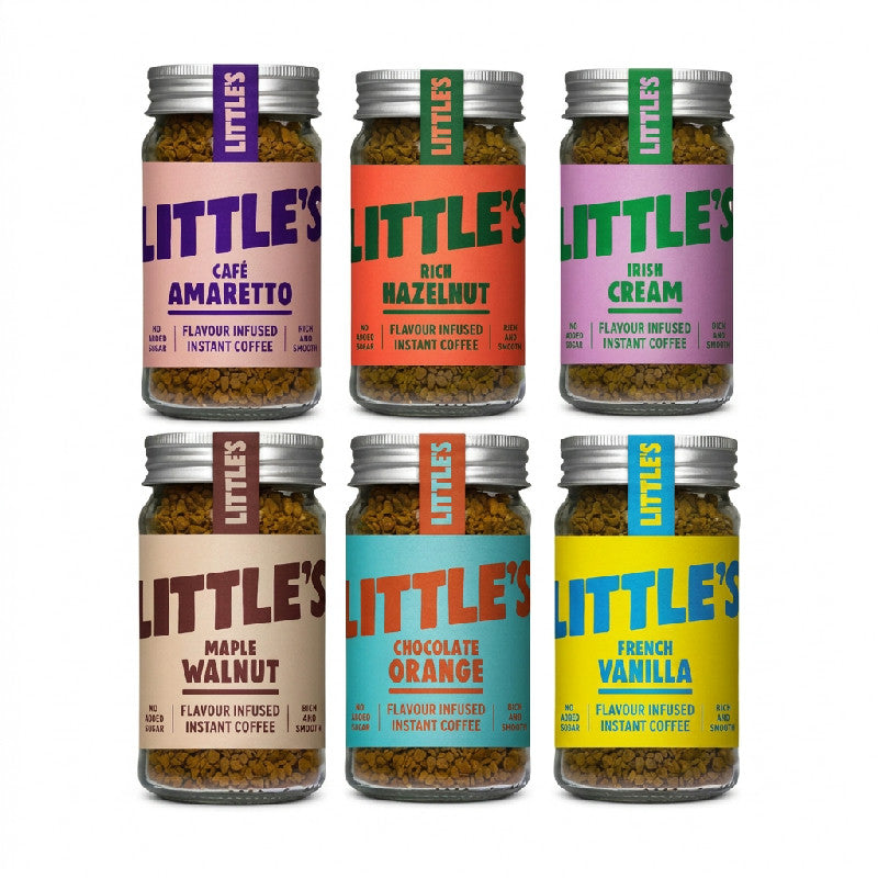 Littles Instant Coffee smagekasse med seks aromatiserede instantkaffer