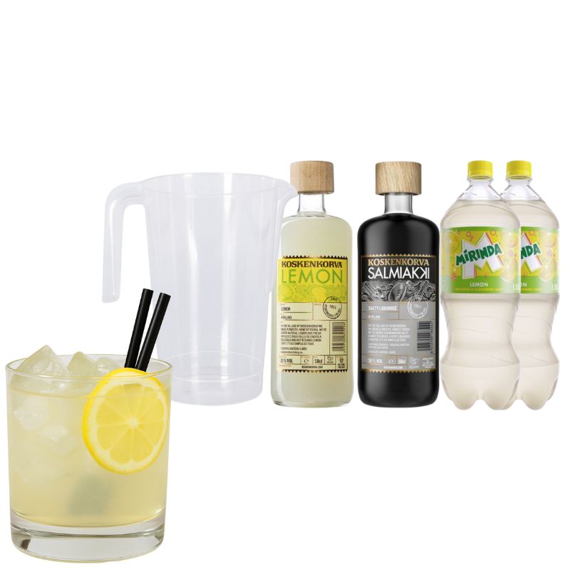 Kæmpe Læske pitcher-pakke med dispenser til cocktail baseret på Koskenkorva