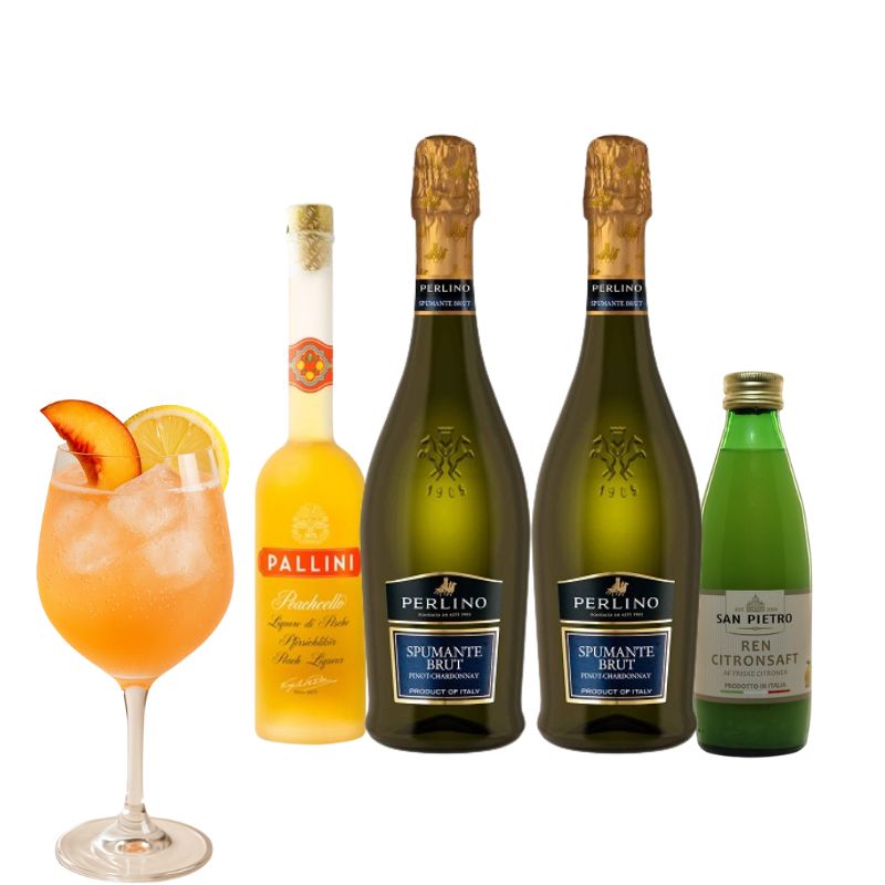 Drinkspakke til Peachello Spritz med Pallini Peachello og Perlino Spumante