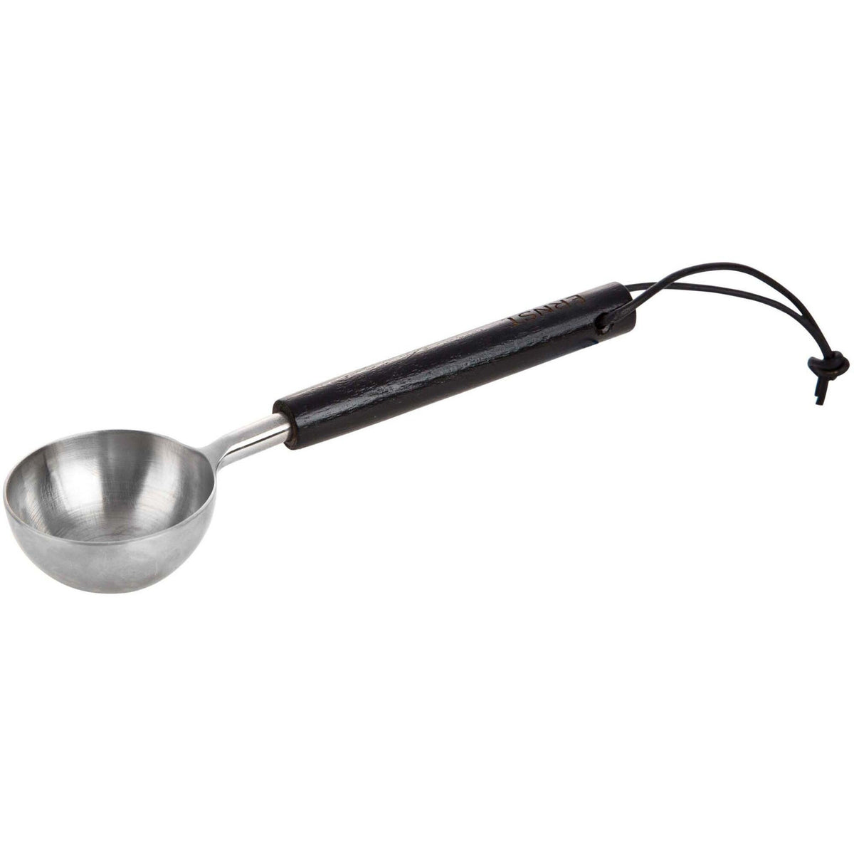 Ernst kaffemål i træ og sort med ergonomisk form