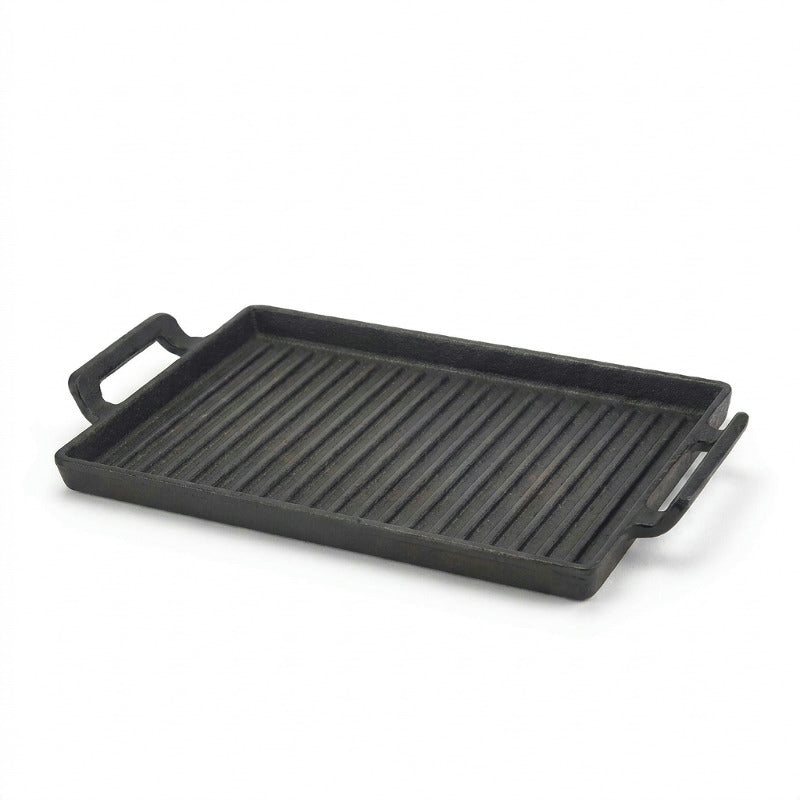Rektangulær serveringspande i massivt støbejern fra Genware, 21,5 x 15 cm