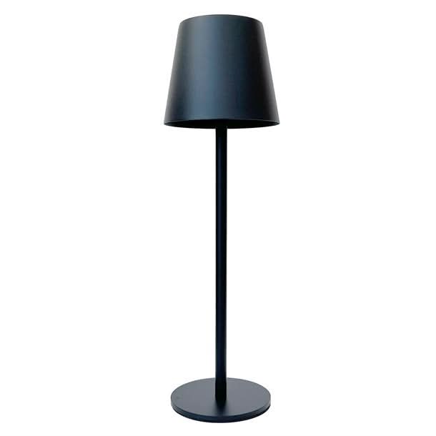 Se Genopladelig bordlampe med kelvin-skift, trinløst dæmpning, 36,5 cm høj, i sort farve - IP44 - Udendørsbelysning > Genopladelige lamper - Anna&