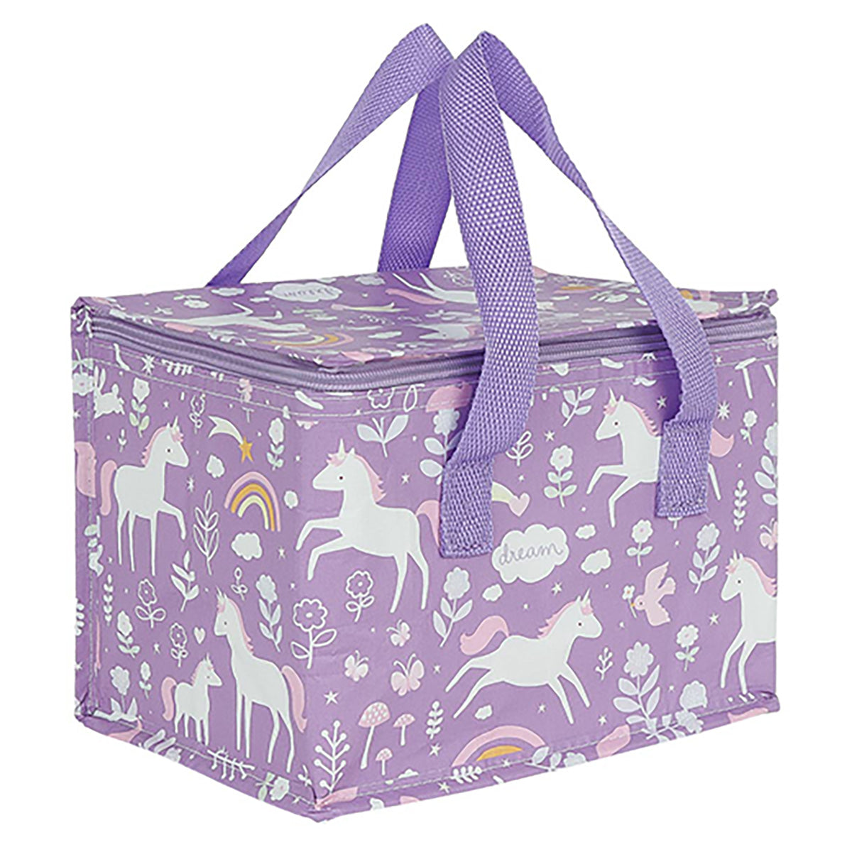 Cool Bag Unicorn Dreams fra A Little Lovely Company med farverigt enhjørningprint