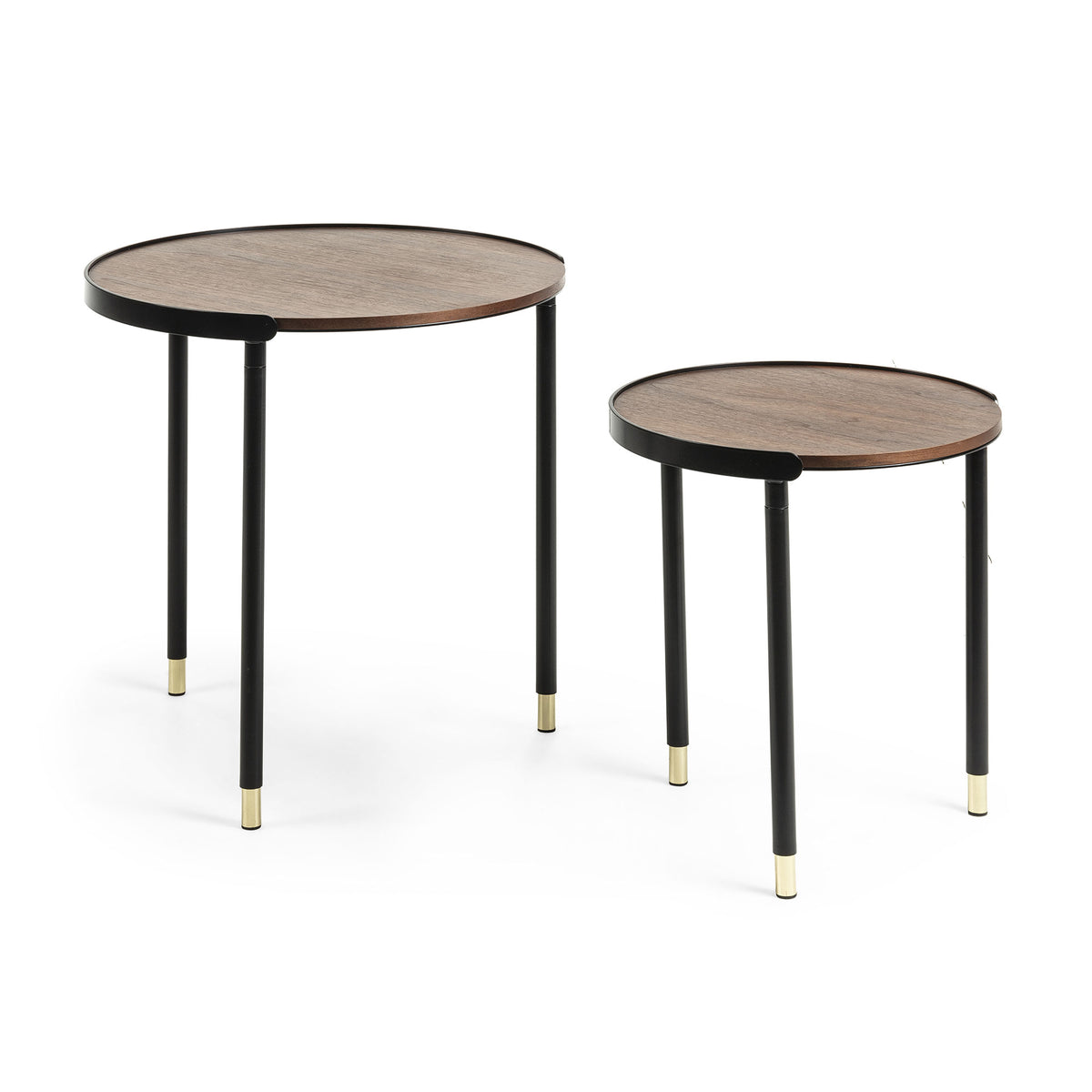 Se KAVE HOME Aliner sidebord - brun/sort valnøddefinér/metal, rund (sæt á 2) ❤ Kæmpe udvalg i Kave Home - Køb online på udsalg og tilbud lige nu ❤ Lav fragtpris og hurtig levering - Varenummer: Boboonline-32232 og barcode / Ean: 8433840474519 på lager - Udsalg på Møbler,Borde,Hjørneborde og sideborde,
Borde til stuen,
Dagligstue,
Borde,
Loungeborde, Spar helt op til 73% - Kæmpe udsalg på over 739 brands