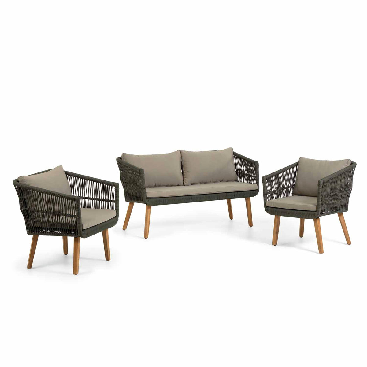 Se KAVE HOME Inti havesæt, m. 2 pers sofa og 2 havestole, m. hynder - grøn reb og natur akacietræ ❤ Kæmpe udvalg i Kave Home - Køb online på udsalg og tilbud lige nu ❤ Meget billig fragt og hurtig levering: 1 - 2 hverdage - Varenummer: Boboonline-60514 og barcode / Ean: 8433840646770 på lager - Udsalg på Udendørs møbler,Udendørs loungemøbler,Udendørs sofasæt,
Terrasse og have,
Terrasse og have,
Udendørs møbler,
Samarbejds Spar op til 51% - Over 785 kendte brands på udsalg