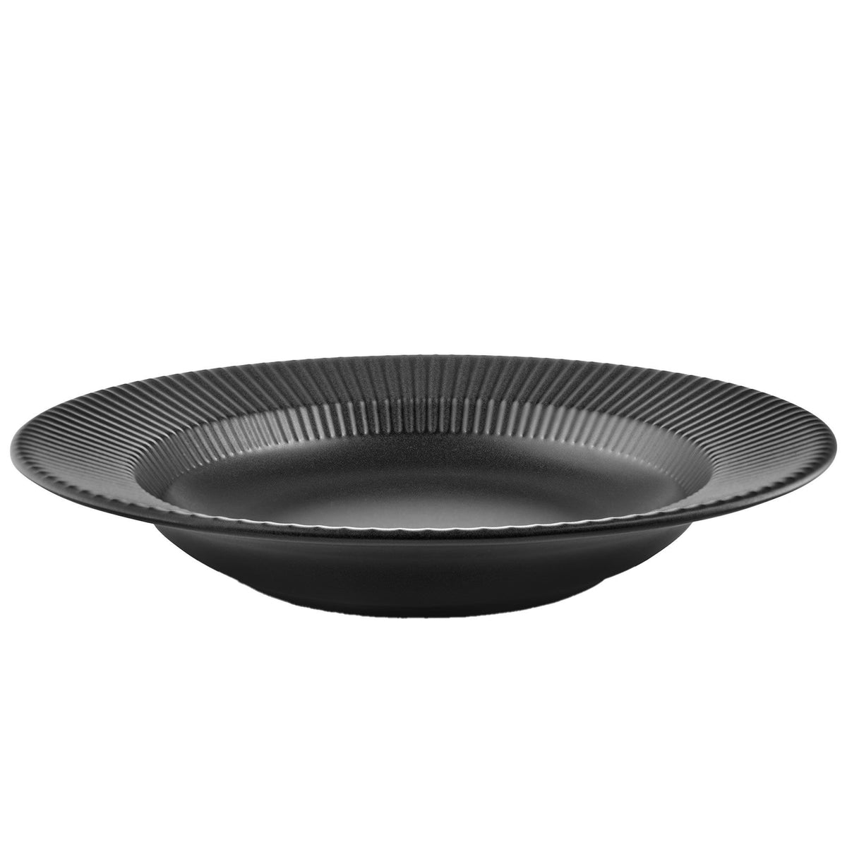Eva Trio Legio Nova Black dyb tallerken på 22 cm med høje kanter